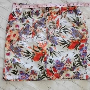 Croft & Barrow Floral Mini Skirt - Red, Purple, Orange